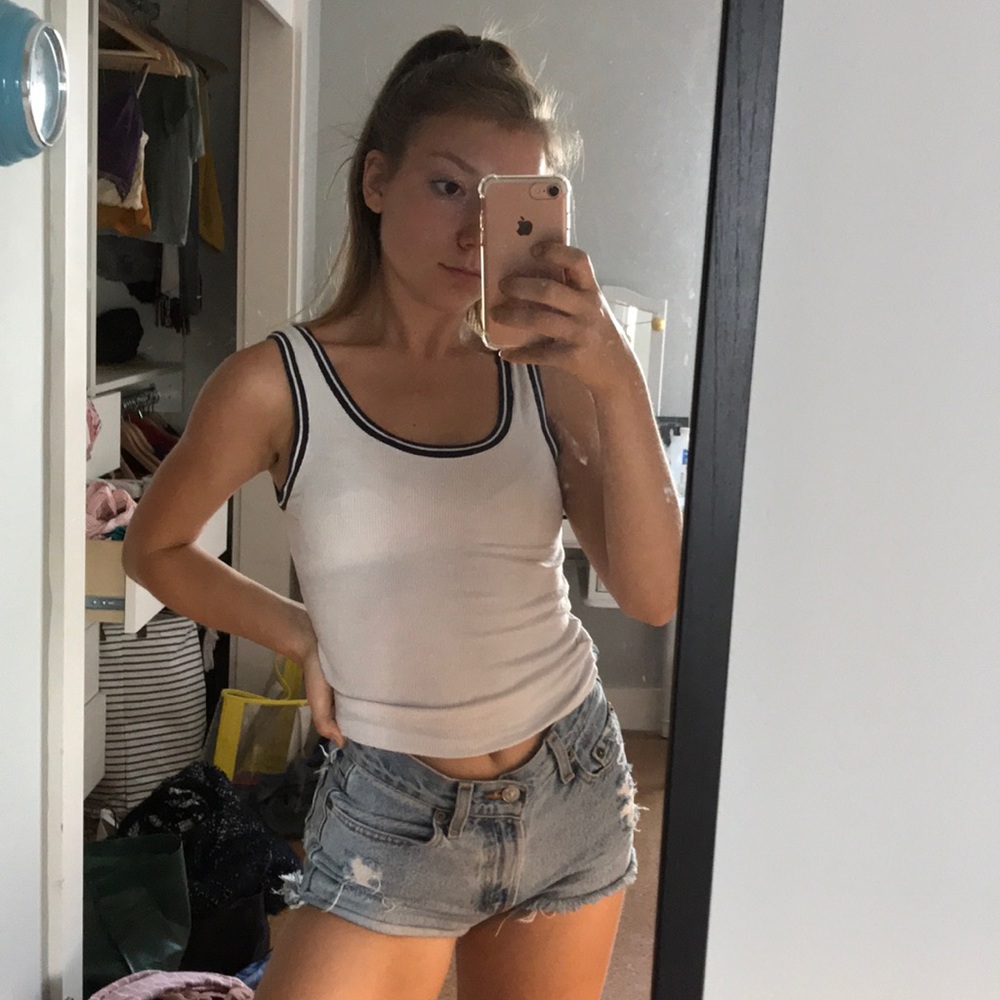 Striped Trim Brandy Tank